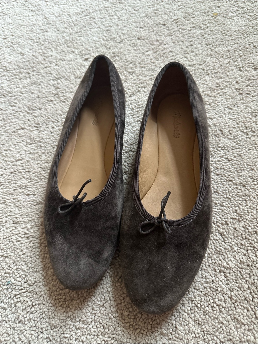 Madewell Dark Brown Suede Ballet Flats